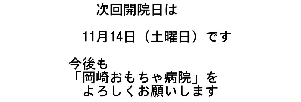 次回開院日