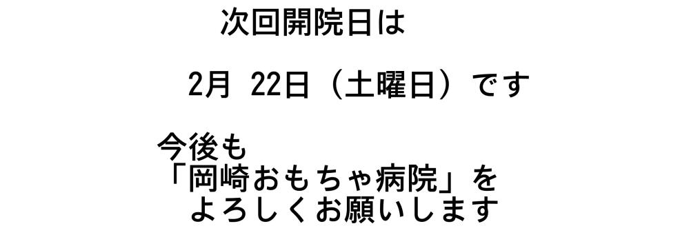 次回開院日